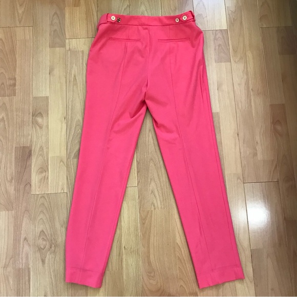 Final sale New WOT Calvin Klein Barbie Pink Trousers dress pants Button Detail - Picture 2 of 8